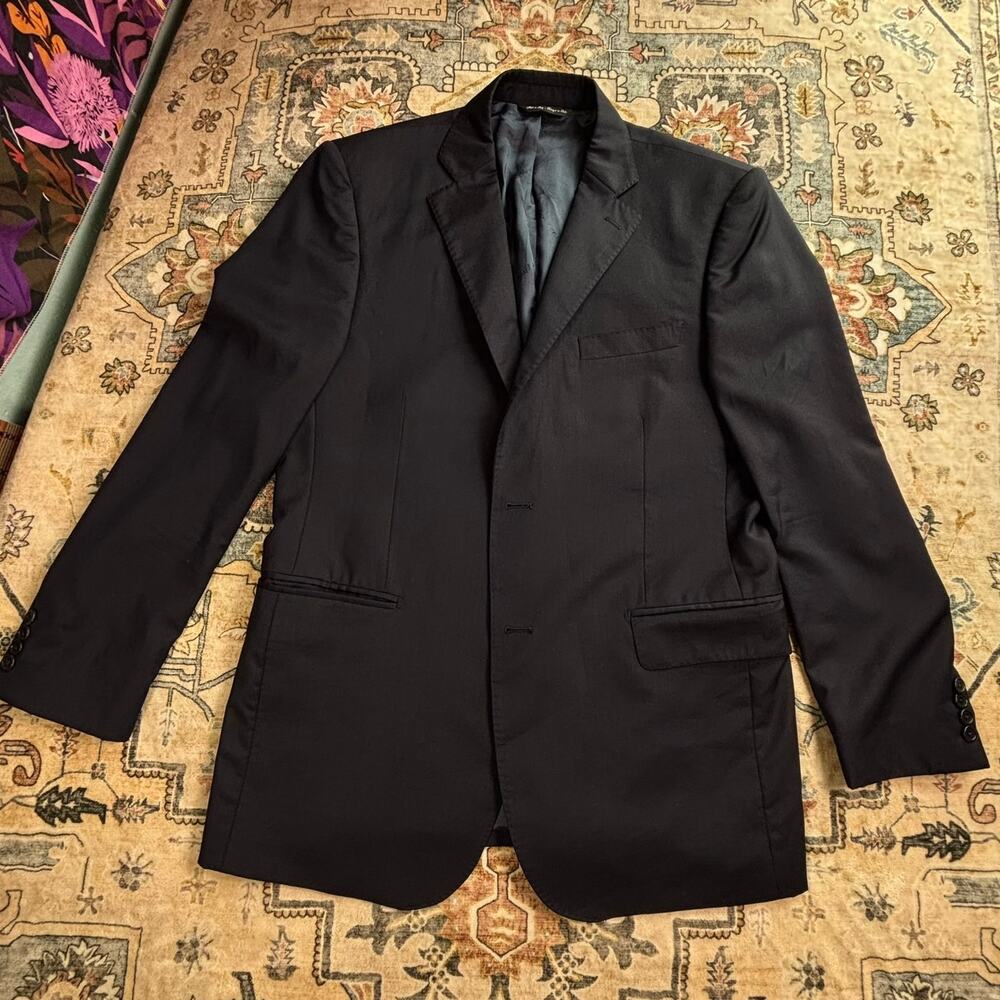 Ermenegildo Zegna Made in Italy Saks Fifth Avenue Men's Suit Jacket Navy Blue